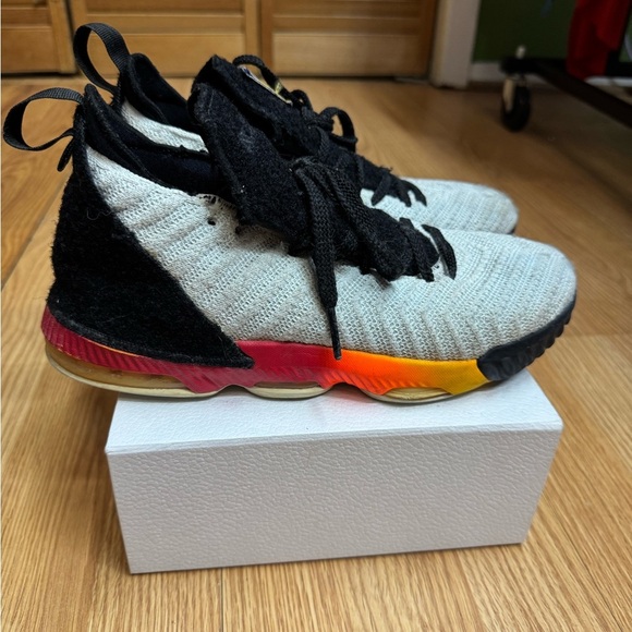 LEBRON JAMES ESPACE . Black and Gold Slip-On Sneakers with Textured Fabric - Picture 3 of 4